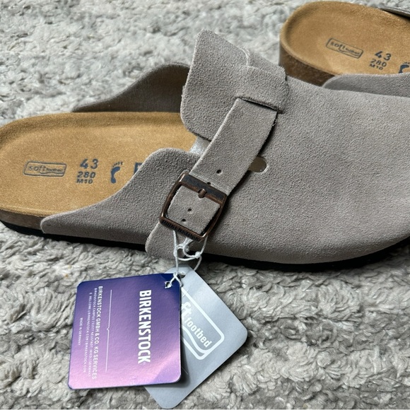 Birkenstock Boston Clog Taupe Soft Footbed Mens Size 8 9 9.5 10 10.5 11 11.5 - Picture 4 of 7